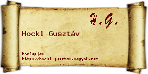 Hockl Gusztáv névjegykártya