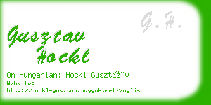 gusztav hockl business card